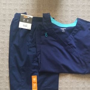SCRUBS..Xl top, Large petite pants